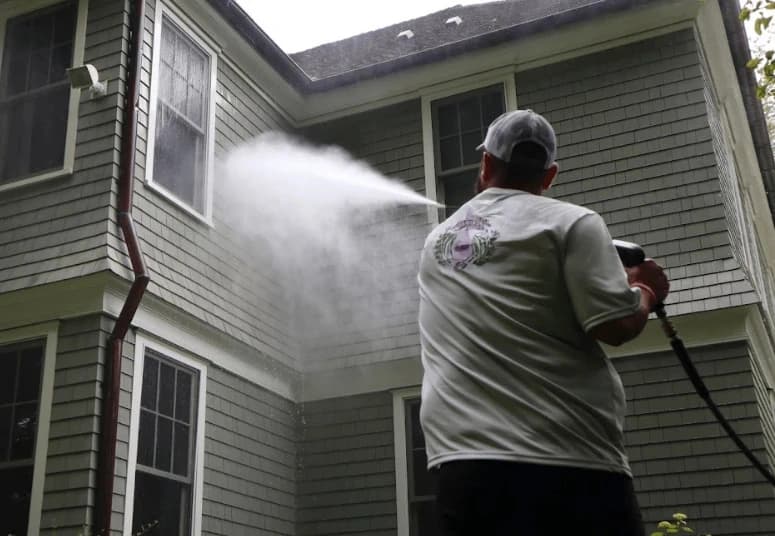 Commercial pressure washing service by Avon Lake Power Washing at Avon Lake business