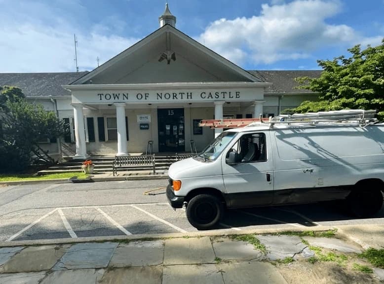 Avon Lake Power Washing commercial cleaning team at work in Avon Lake business district