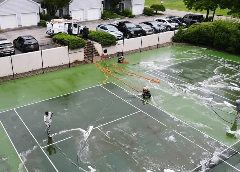 Avon Lake Power Washing professional cleaning outdoor surfaces at Avon Lake property